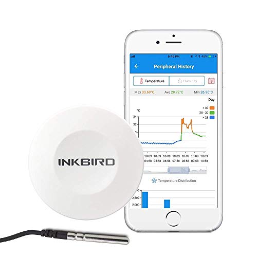 Termómetro e higrómetro Inkbird IBS-TH1 | Branco Inkbird - Previsores do tempo e estações - termómetro, higrómetro, sem fios, 50 metros