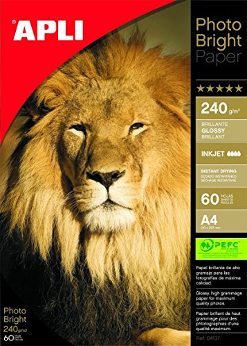 Bolsa com 50 Folhas de Papel Fotográfico APLI APLI - Papel de impressora e copiadora - bolsa, 50 folhas, papel fotográfico