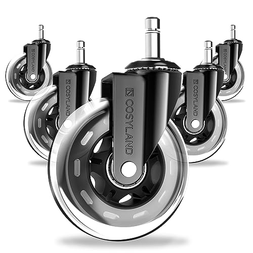 Rodas para Cadeira de Escritório COSYLAND 5 Peças COSYLAND - Rodízios - rodas, cadeira de escritório, 5 peças, metal, polipropileno