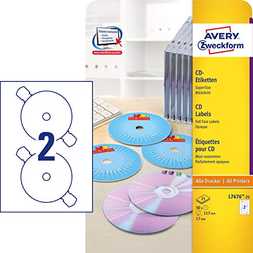 Etiquetas AVERY L7676-25 (Branco - 50 Folhas) Niceday - Papel de impressora e copiadora - branco, 50 folhas