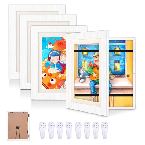 Luzmy Álbum de Fotografias Infantil com Abertura Frontal Branco LZDMY - Molduras, bastidores e esticadores - branco, abertura frontal, fotografias infantis