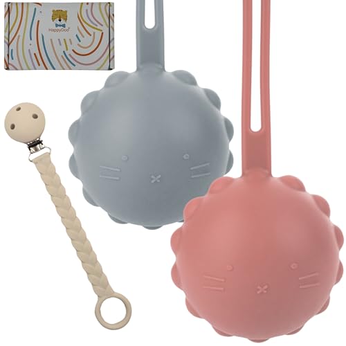 Porta-Chupetas HAPPYDOO Silicone (3 Unidades) HappyDoo - Cuidados com a higiene oral - silicone, 3 unidades