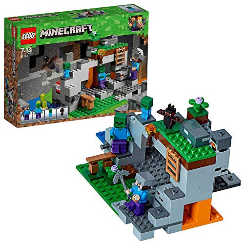LEGO Minecraft: The Cave of Zombies - 21141 (Idade Mínima Recomendada: 8 anos) LEGO - Blocos de encaixe - lego, minecraft, cave of zombies, 8 anos