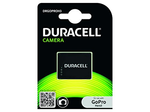 Bateria DURACELL DRGOPROH3 para Action Cam Duracell - Baterias para câmera de vídeo - 1000mAh, 3.7V, GoPro Hero3, Hero3+