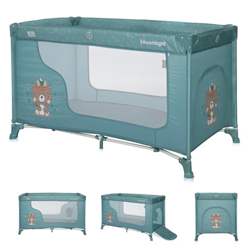 Berço de Viagem LORELLI Corralito com Luz de Lua (Verde) Lorelli - Móveis para bebês e crianças pequenas - berço de viagem, lorelli, corralito, luz de lua, verde, bebés