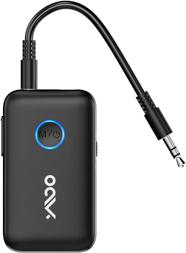 Receptor YMOO Transmisor Receptor Bluetooth 5.3 para TV a 2 Auriculares YMOO - Acessórios de fone de ouvido e headset - bluetooth 5.3, 2 auriculares, transmissor, receptor, recarregável