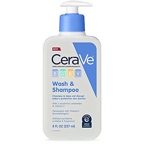 Creme de Rosto CERAVE Baby Wash & Shampoo (250 ml) CeraVe - Shampoo & condicionador - baby, wash, shampoo, 250ml