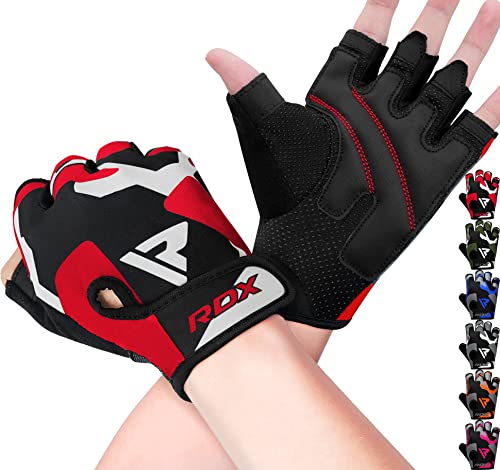 Luvas de Luta RDX SPORTS Luva (Tamanho Único) RDX - Luvas de levantamento de peso e suportes para as mãos - tecido Lycra, ventilação, mala de nylon, absorve transpiração