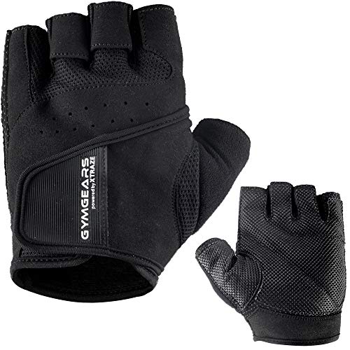 Luvas de Homem GYMGEARS Gymgears Preto (20-22cm) GYMGEARS - Luvas de levantamento de peso e suportes para as mãos - homem, preto, 20-22cm