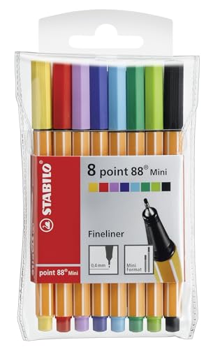 Caneta de Feltro STABILO Point 88 mini (Multicor) Stabilo - Marcadores - caneta, feltro, stabilo point 88 mini, multicor, desenho, escrita