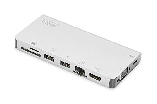 Digitus Da-70866 Base & Duplicador de Portas com Fios Usb 3.1 (3.1 Gen 2) Type-C Prateado Digitus - Estações de acoplamento para laptops - USB 3.1, type-c, prateado