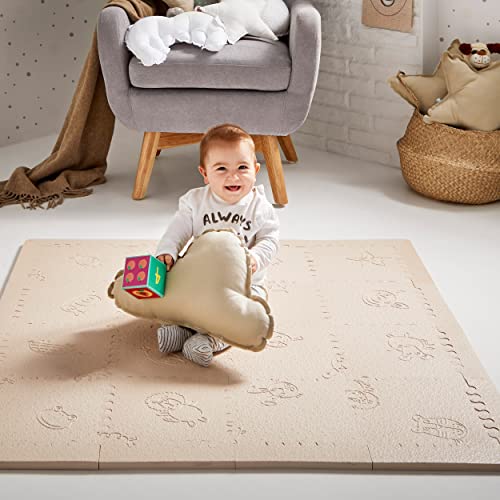 Tapete de Atividades LUBABYMATS Mini Bege Planchas de Goma Industrial SA - Brinquedos - tapete, atividades, bege