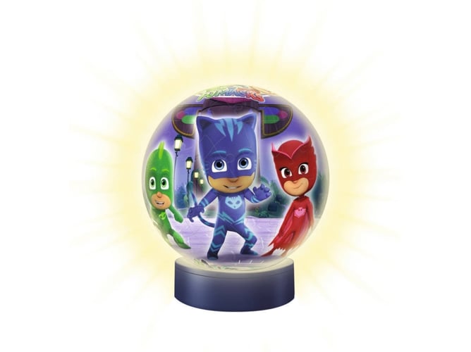 Puzzle RAVENSBURGER 11771 3D Lâmpada Pj Masks Ravensburger - Jogos - 3D, luzes, sons, bateria