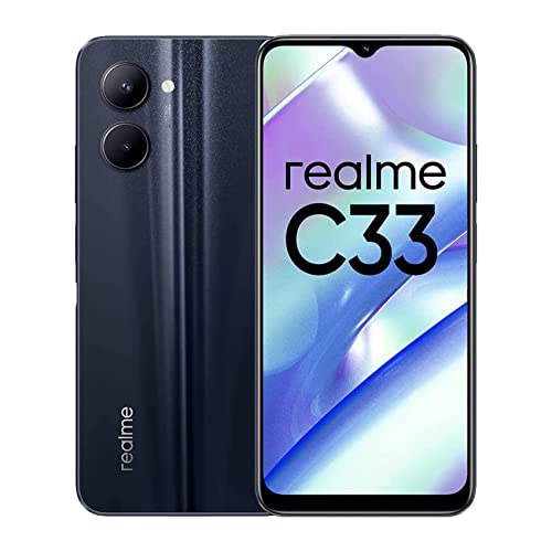 Smartphone REALME C33 (6.52'' - 4 GB - 64 GB - Preto) realme001 - Telemóveis - 6.52 polegadas, 4 gb ram, 64 GB armazenamento, Android 11