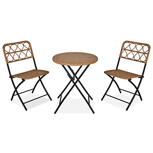 Conjunto de Jardim Outsunny | 60 x 71 x 83 cm - Natural Outsunny - Conjuntos de móveis de exterior - 60 x 71 x 83 cm, natural, ratan sintético, plegável