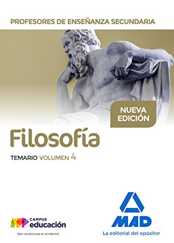 Livro Profesor De Enseñanza Secundaria Filosofía Temario Volumen 4 MAD - Livros - professor, ensenanza, secundaria, filosofia, temario