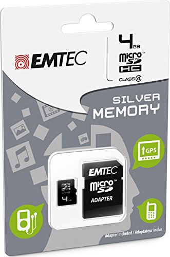 Cartão de Memória MicroSDHC EMTEC 4GB microSD Emtec - Cartões de memória flash - 4 GB, MicroSDHC, classe 4, 15 MB/s