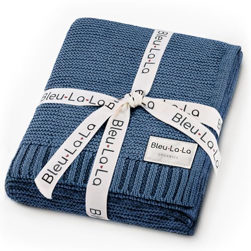 Manta de Envolvimento BLEU LA LA 100% Algodão Orgânico Azul Bleu La La - Roupa de cama - algodão, orgânico, azul