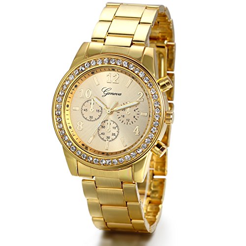 Relógio para Pulso JEWELRYWE 20 mm (Dourado) JewelryWe - Relógios - inox, cuarzo, dourado, 20 mm