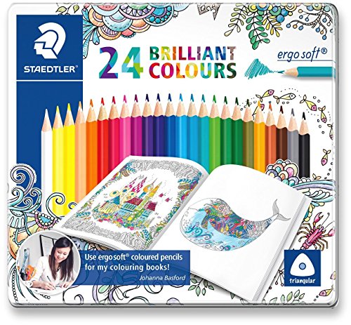 Lápis Cor STAEDTLER Ergosoft Triangular (24 Un - Multicor) Staedtler - Lápis de madeira - triangular, multicor, ergonômico