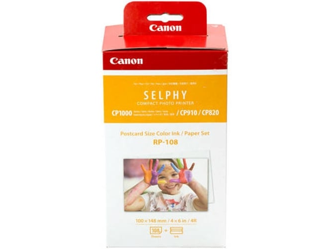 Papel para impressão CANON RP-108 10x15mm Canon - Cartuchos de toner e jato de tinta - preto, ciano, magenta, amarelo, transferência térmica
