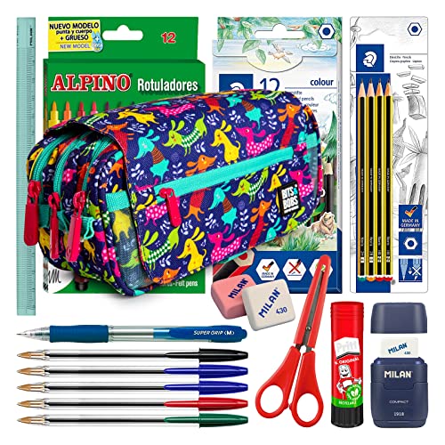 Estojo COLEPACK Design Dogs Party (Multicor) ColePack - Estojos para canetas e lápis - multicor, lápis de grafite, marcadores, canetas