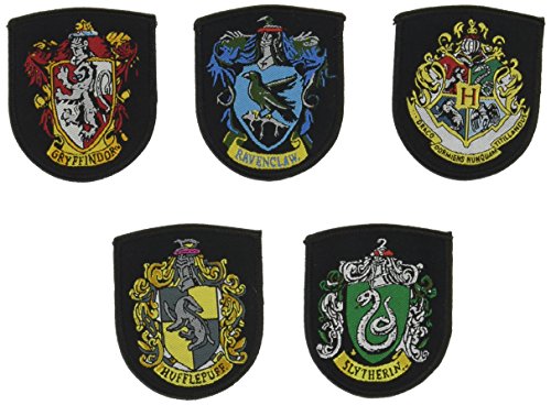 Conjunto de 5 Escudos CINEREPLICAS Harry Potter Cinereplicas - Enfeites e acabamentos - conjunto, 5 escudos, Harry Potter, pvc, casas, Hogwarts