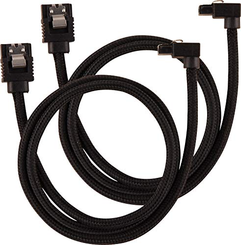 Cabo de Dados CORSAIR (SATA - 60 cm - Preto) Corsair - Cabos de armazenamento e transferência de dados - sata, 60 cm, preto, plug & play