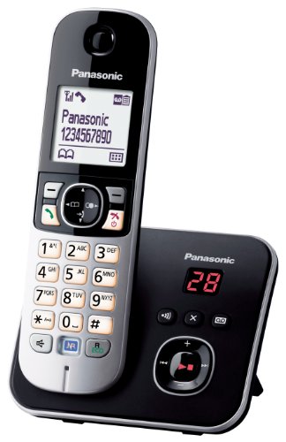 Telefone PANASONIC KX-TG6821FRB Preto (DECT - 1.8'' - 50 entradas) Panasonic - Telefonia - PANASONIC, kx-tg6821frb, preto, dect, 1.8 polegadas, 50 entradas, 6 dias autonomia, bateria recarregável, gap, adsL, home networking