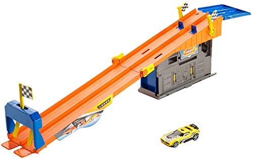 Hot Wheels Track Builder Garage on the Roof Hot Wheels - Brinquedos - Hot Wheels, construção, telhado móvel, janela que abre