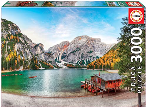 Puzzle EDUCA BAY OF AUTUMN LAKE (Idade Mínima: 12 Anos - 3000 Peças) EDUCA - Quebra-cabeças de encaixar - 3000 peças, 12 anos, fixação à parede