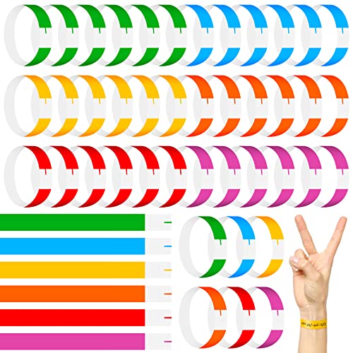 Bracelete Neon 6 Cores (Idade Mínima Recomendada: 3 anos) UMILKI - Material de escritório - 6 cores, papel resistente, festivais, confortável