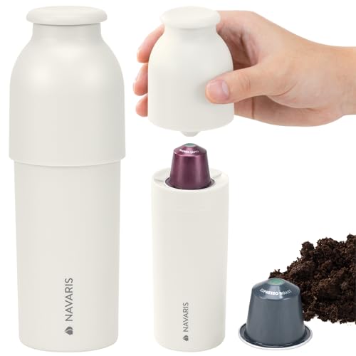Reciclador de Cápsulas de Café NAVARIS Branco Kw-Commerce - Organizadores de balcão de cozinha e estação de bebidas - reciclador, cápsulas de café, branco