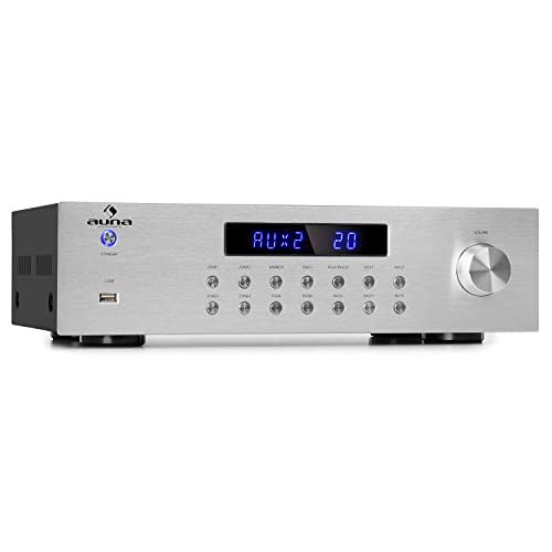 Amplificador Auna 4 Canais com Subwoofer e Controle Remoto AUNA - Áudio - amplificador, 4 canais, subwoofer, controle remoto, bluetooth, potencia rms