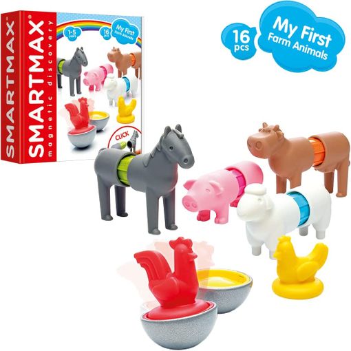 Jogo de Tabuleiro SMART TOYS AND GAMES GMBH My first farm animals (Idade Mínima Recomendada: 3 anos) SMART Toys and Games GmbH - Brinquedos - 3 anos, farm animals, 16 peças