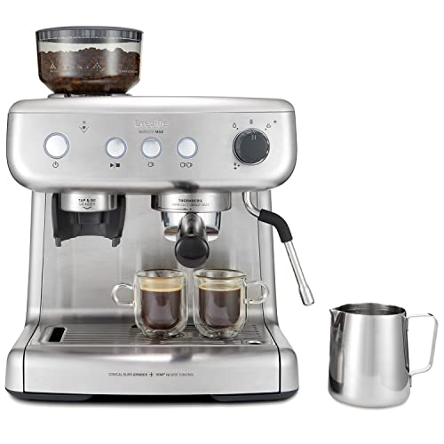 Máquina de Café BREVILLE Barista Max (15 bar - 3 Níveis de Moagem) Breville - Máquinas de café espresso - 15 bar, 3 níveis de moagem, 30 ajustes, 2 botões