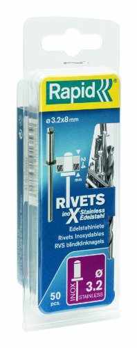 Conjunto de Parafusos e Porcas RAPID 5000393 Rapid - Rebites - acero inoxidavel, diâmetro 3,2x8 mm, 62g