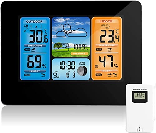 Estação Meteorológica Digital Wi-Fi com Bateria Recarregável - Previsão Climática AOZBZ - Previsores do tempo e estações - digital, wi-fi, bateria recarregável, previsão climática