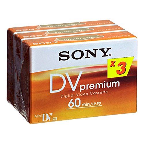Cassetes virgens SONY Mini DV Premium 3 PK (3 unidades) Sony - Mídias vazias - mini dv, 3 unidades, cassetes virgens