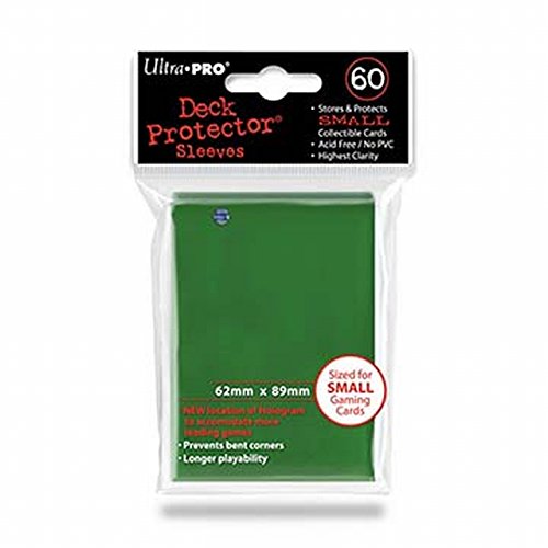Pack de 60 Capas para Cartões ULTRA PRO E-82966 Verde Ultra Pro - Capas de cartão - 60 capas, resistente, arquivável, 62x89mm