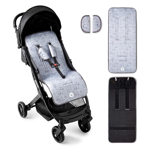 Almofada para Carrinho de Bebé CAT GREY (Recondicionado Como Novo) Interbaby - Forros e sacos de transporte para bebês - recondicionado, algodão, microfibra, anclagem