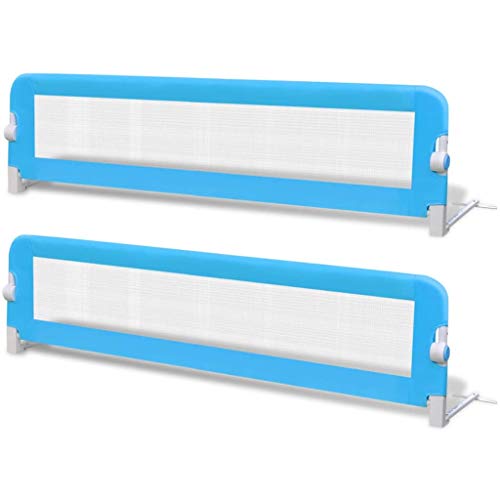 Conjunto de 2 Barras de Segurança VidaXL para Cama de Crianças 150 x 42 cm Azul vidaXL - Móveis para bebês e crianças pequenas - segurança, cama de criança, 150x42 cm, azul