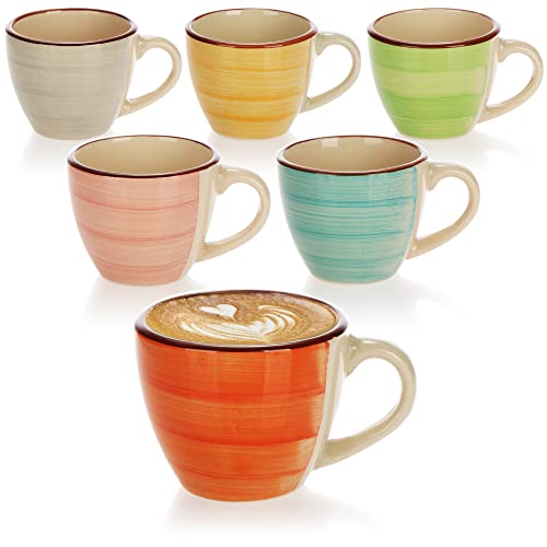 Conjunto de 6 Canecas CERÁMICA COMFOUR Verde com-four - Xícaras de café e chá - 6 canecas, cerâmica, verde, café