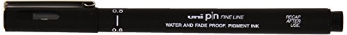 Canetas de Feltro UNI-BALL Uni Pin (Caixa de 3) UNI-BALL - Marcadores e marcadores de texto - canetas, feltro, uni-ball, pin, desenho, tinta pigmentada, resistente água, resistente luz, traço nítido, traço suave
