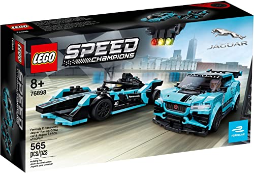 LEGO Speed Champions - Jaguar I-Pace eTROPHY - 76898 (Idade Mínima: 7) LEGO - Brinquedos - jaguar i-pace, etrophy, minifiguras, pista de corrida