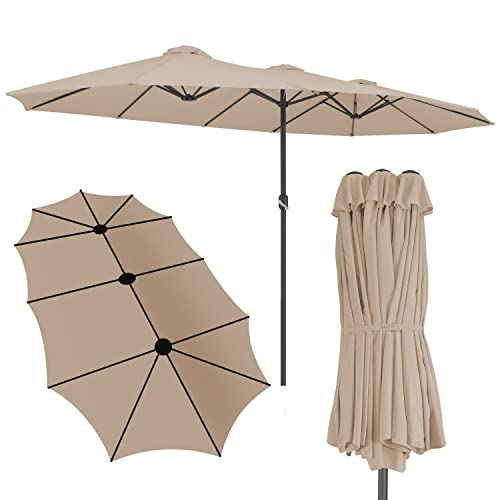 Guarda-Sol Duplo Xxl 460X270Cm Kingsleeve Kingsleeve - Guarda-sóis e toldos de exterior - preto, tecido reforçado, poliéster, 4 kg