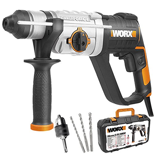 Martelo Perfurador BOSCH WX339.3 (800 rpm) Worx - Berbequins elétricos portáteis - 800 w, 1050 rpm, 30 mm madeira, sds plus