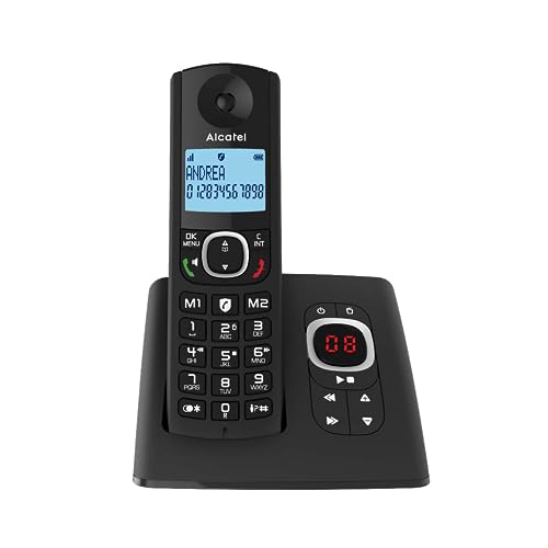 Telefone sem fio ALCATEL F530 Voice Preto ATLINKS - Telefonia - sem fio, gravação 14 minutos, VIP, bloqueio chamadas, botões memória