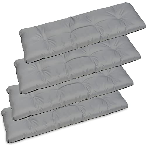 Conjunto de 4 Almofadas para Cadeira de Jardim SUPERKISSEN24 SuperKissen24. - Almofadas - 4 almofadas, 120 x 38 cm, poliéster, espuma