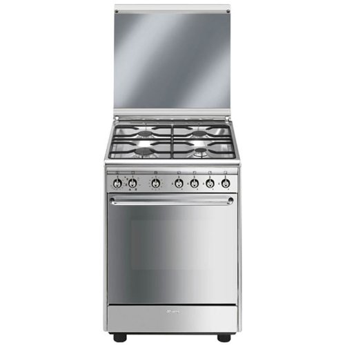 Fogão SMEG CX60SV9 (60 L - Gás Natural - Inox) Smeg - Eletrodomésticos de cozinha - gás natural, 60 L, inox, 4 bocas